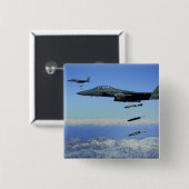 米空軍F-15Eストライクイーグル航空機 缶バッジ (正面&裏面)