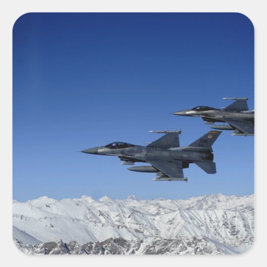 米空軍F-16戦闘《鳥》ハヤブサ スクエアシール (正面)