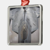 米空軍F-22ラプターが給油される メタルオーナメント (左)