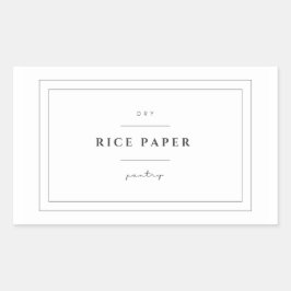 米紙フードラベルシール 長方形シール