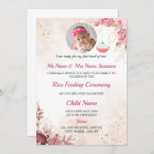 米給式案内　お食い初めカード 招待状 (正面/裏面)