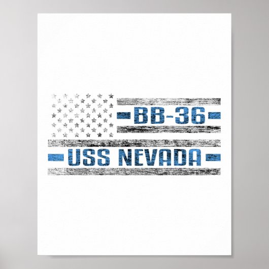 米軍ネバダ戦艦Bb-36 ポスター (正面)