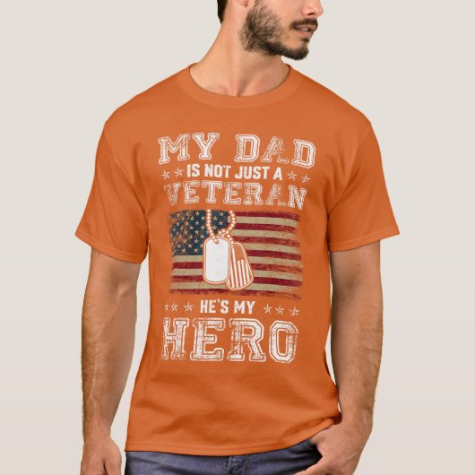 米軍ベテラン支援 私の父は米軍ベテラン Tシャツ (正面)
