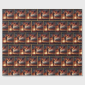 米軍兵士のサルティング国旗 ラッピングペーパー (フラット)