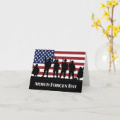 米軍日兵士米旗芸術 カード (黄色い花)