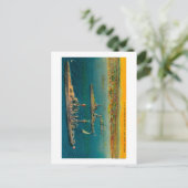 米軍艦がロングビーチに停泊 ポストカード (スタンド正面)