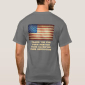 米軍 = サンクスユーTシャツ メンズ Tシャツ (裏面)