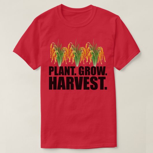 米農家植物が収穫する Tシャツ (デザイン正面)