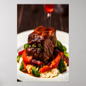 米野菜付き牛肉 | AIアートポスター ポスター (正面)