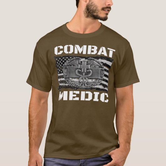 米陸軍戦闘員メディックティー完璧な退役軍人医療 Tシャツ (正面)