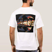 米領サモアの種族の黒2 Tシャツ (裏面)
