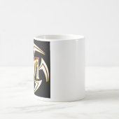 米領サモアの種族の黒 コーヒーマグカップ (中央)