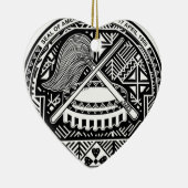 米領サモアの紋章付き外衣 セラミックオーナメント (右)