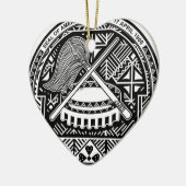 米領サモアの紋章付き外衣 セラミックオーナメント (左)