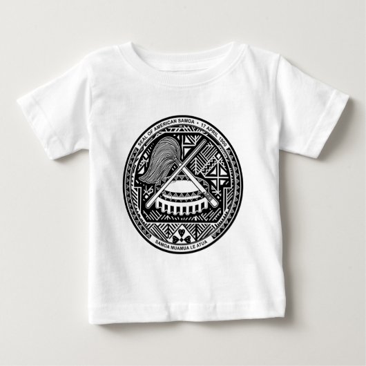 米領サモアの紋章付き外衣 ベビーTシャツ (正面)