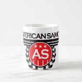 米領サモアの頂上のデザイン コーヒーマグカップ (中央)