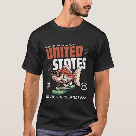 米領バージン諸島 トランク湾国立公園 Tシャツ (正面)
