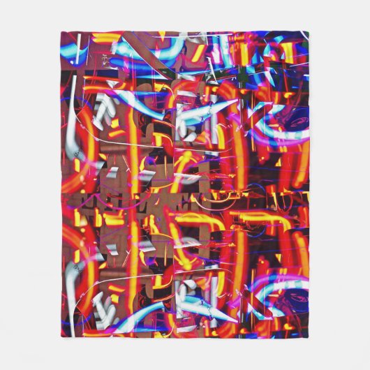 粉々になった灯 フリースブランケット (正面)