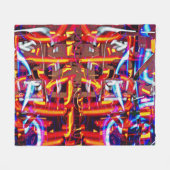 粉々になった灯 フリースブランケット (正面(横))