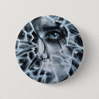 粉々に砕かれた窓を通して見ながら 缶バッジ