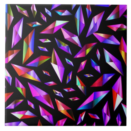 粉々に砕かれた紫 タイル (正面)