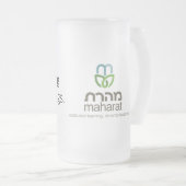 粉々に砕けたガラスの天井のパイントガラス フロストグラスビールジョッキ (正面右)