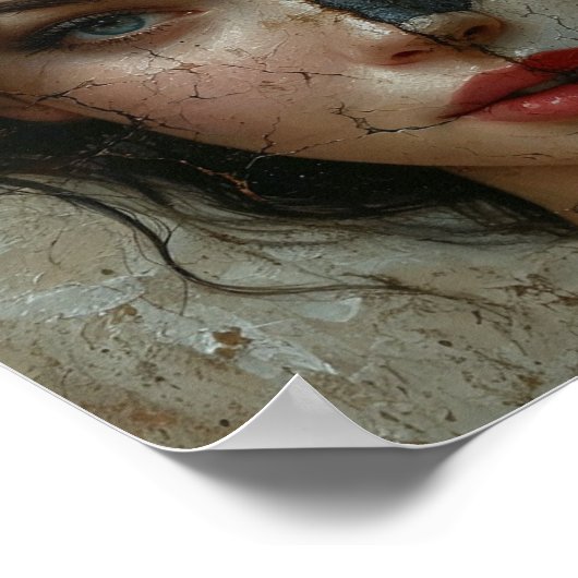 粉々に砕けた ポスター (角)