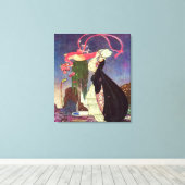 粉とクリノリンの古い童話で キャンバスプリント (インサイチュ (ウッドフロア))