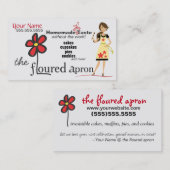 粉にされたエプロン家のパン屋の名刺 名刺 (正面/裏面)