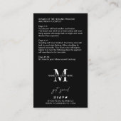 粉ひげグラデーションアフターケアガイドミニマリスト 名刺 (裏面)