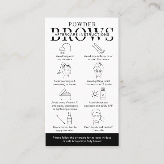 粉ひげグラデーションアフターケアガイドミニマリスト 名刺 (正面)