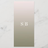 粉エレガントグラデーション末ピンク&リリーグリーン結婚ズ メニュー (裏面)