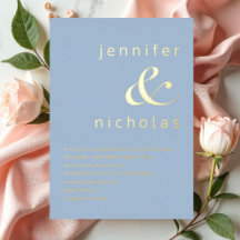 粉エレガント末アンパサンド結婚ブルー金ゴールド