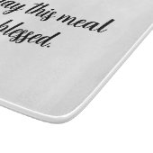 粉カスタム板付きガラス賛美板 カッティングボード (角)