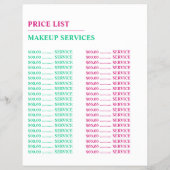 粉カラフル末、メイクアップアーティス広告ト チラシ (裏面)