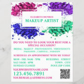 粉カラフル末、メイクアップアーティス広告ト チラシ (正面)