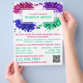 粉カラフル末、メイクアップアーティス広告ト チラシ (手)