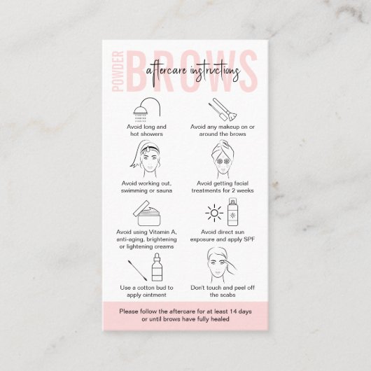 粉フェミニングラデーション粉まゆアフターケア 名刺 (正面)