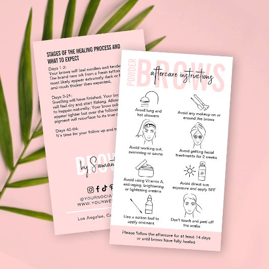 粉フェミニングラデーション粉まゆアフターケア 名刺