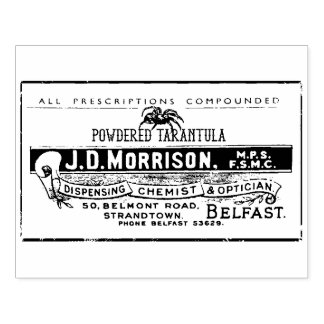 粉末タランチュラ薬用ラベル ラバースタンプ