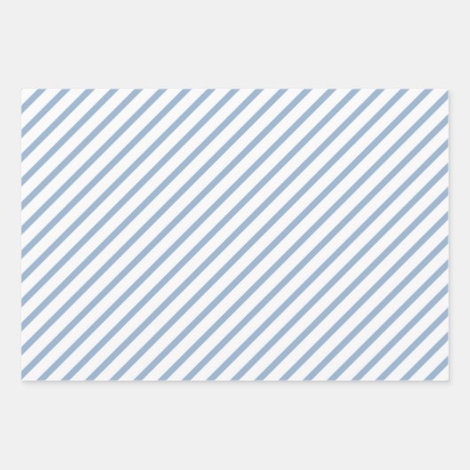 粉末青ストライプ色 ラッピングペーパーシート (正面)