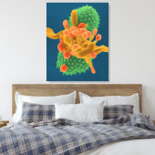 粉状のカビの菌糸/胞子とブクサギp キャンバスプリント (インサイチュ (寝室))