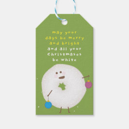 粉砂糖ドーナツクリスマス ギフトタグ