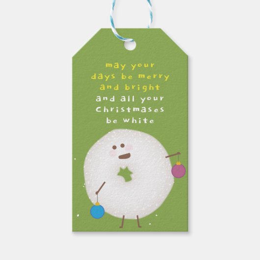 粉砂糖ドーナツクリスマス ギフトタグ (正面)