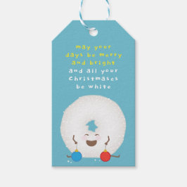 粉砂糖ドーナツクリスマス ギフトタグ