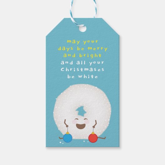 粉砂糖ドーナツクリスマス ギフトタグ (正面)