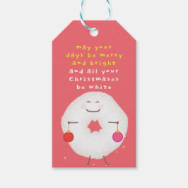 粉砂糖ドーナツクリスマス ギフトタグ