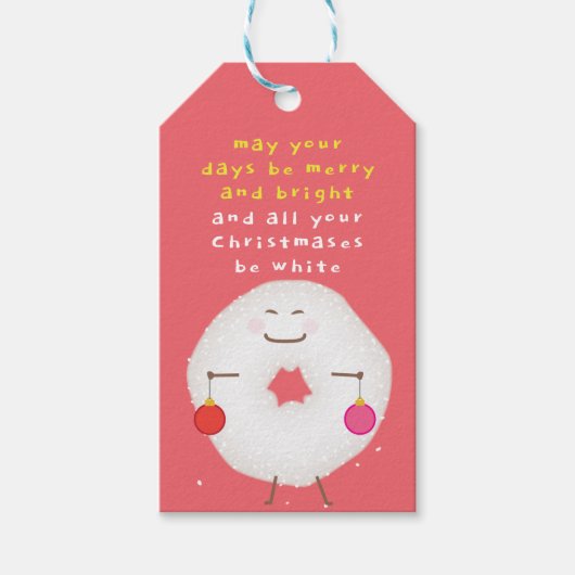 粉砂糖ドーナツクリスマス ギフトタグ (正面)