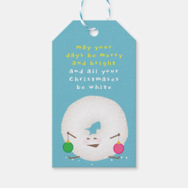 粉砂糖ドーナツクリスマス ギフトタグ