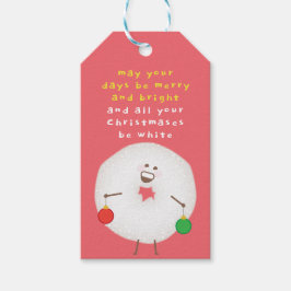 粉砂糖ドーナツクリスマス ギフトタグ